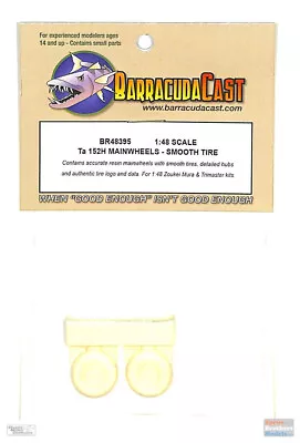 BARBR48395 1:48 BarracudaCast Ta 152 Main Wheels (Smooth Tire) • $12.69