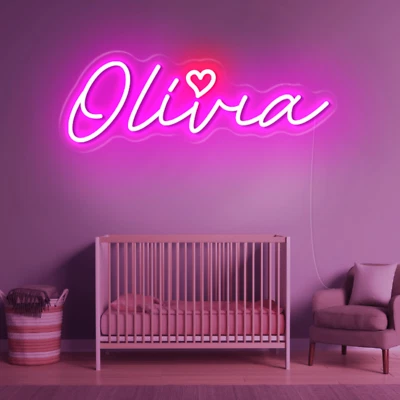£19.67 • Buy Personalized LED Neon 'Olivia' Sign Any Text HERE Any Name Custom Made Customize