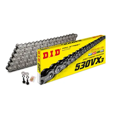 DID Heavy Duty X-Ring Motorcycle Chain 530VX 530 VX / 120 L LINKS • £85.99