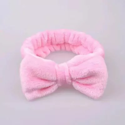 Soft Fleece Fluffy Elastic Headband Makeup Cosmetic Facial Shower Spa Hair Band • £3.84