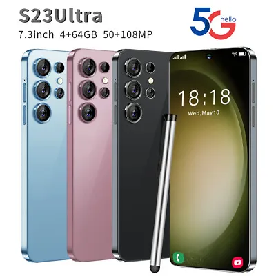 S23 Ultra Smartphone 7.3  4+64GB Android Factory Unlocked Mobile Phones 8000mAh • $110.66
