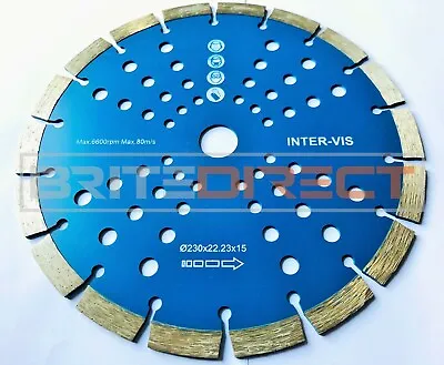 Diamond 115 230 Cutting Disc Brick Cut Tile Cutter Angle Grinder Discs Concrete • £9.99