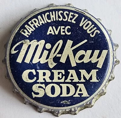 Mil-Kay Cream Soda Cork Lined Soda Bottle Cap; Valleyfield Quebec - Used • $3.99