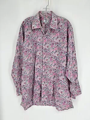 Mens’ Maus & Hoffman Liberty London Pink Floral Long Sleeve  Cotton Shirt Sz XL • $55