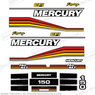 Fits Mercury 150hp Promax Racing 2.4L Decal Kit  • $124.95