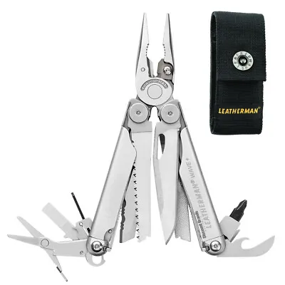 New Leatherman WAVE + PLUS Stainless Steel Multi Tool & Nylon Sheath • $269.80