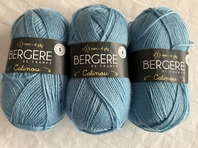 £10 • Buy 3 New Balls Of Bergere De France Calinou 4 Ply Yarn.