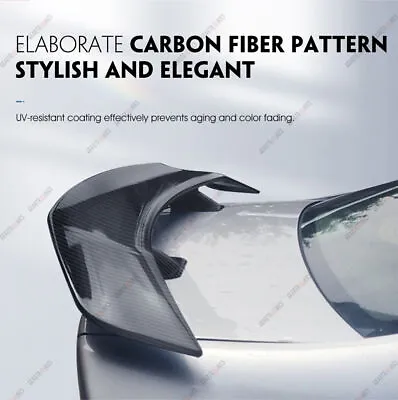 Universal 53'' Car Tail-free Trunk Spoiler Wing Carbon Fiber Look W/ Adhesive 3* • $79.09