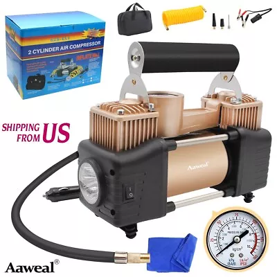 12V Heavy Duty Portable Air Compressor Car Tyre Auto Tire Inflator Electric Pump • $38.99