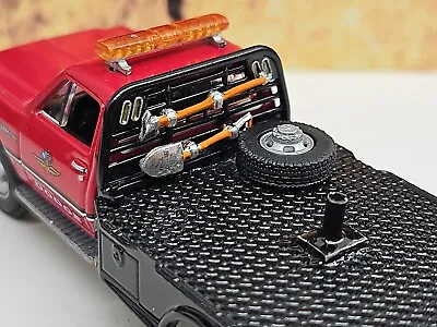 1/64 1985 Dodge RAM 1st Gen 4x4 TRUCK CUMMINS FLAT BED DUALLY Hitch Tow Ertl Dcp • $50