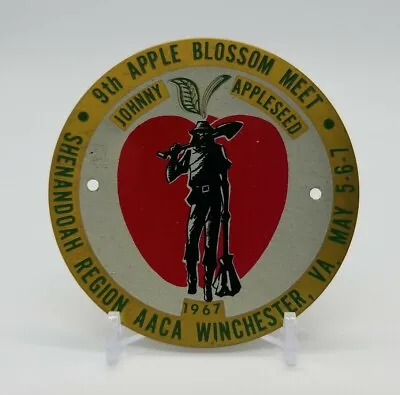 $32.87 • Buy 9th Apple Blossom Meet Shenandoah Region AACA 1967 Winchester VA Car Badge