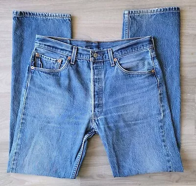 VTG Levis 501XX Jeans Mens 34x36 Actual 32x33 Medium Wash Straight Leg Y2K Denim • $44