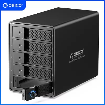 ORICO 5 Bay 3.5  Hard Drive Docking Station 80TB Aluminum HDD Enclosure With Fan • £269.99
