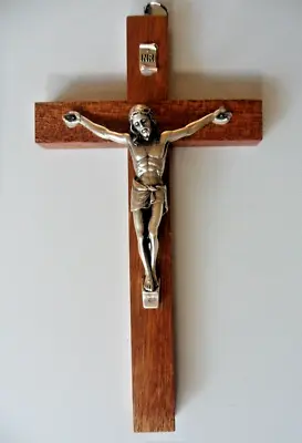 Wooden Crucifix With Metal Corpus 20 Cm  10590 • £12.99