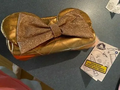 Disney Parks Rose Gold Minnie Mouse Pencil Case Makeup Bag Nwt  • $16