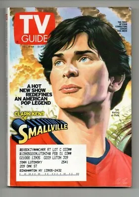 TV Guide Magazine December 8 2001 Tom Welling Smallville Jamie Lynn Sigler • $9.77