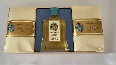 VINTAGE YARDLEY ENGLISH LAVENDER PERFUME & 2 SOAP SET 1940's • $19.99