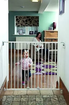 Large Extending Metal Safety Gate Stair Door Baby Toddler Extra Wide BARGAIN • £36.99