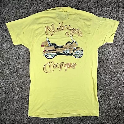 Vintage 80s Honda Gold Wing Motorcycle Papa Hand Painted Shirt Size XL • $11.99
