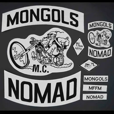 Large Mongols Nomad MC Embroidery Punk Biker Patch For Leather Jacket Coat Vest • $4.73