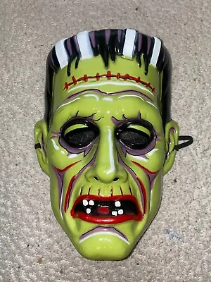 Vintage Monster 8  X 11  Plastic Frankenstein Half Mask Classic Style  • $10