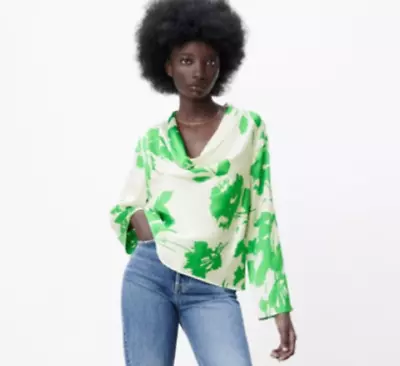 Green Zara Top Blouse Shirt - Women's Size Small • $18