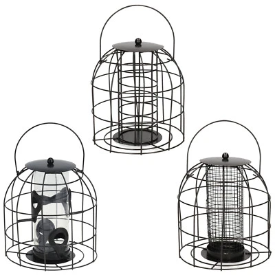 £10.99 • Buy Bird Feeder Squirrel Proof Seed Nut Fat Ball Wild Birds Feeding Hanging Metal