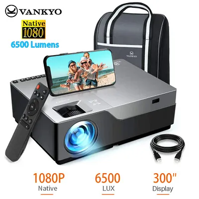$86.59 • Buy VANKYO V600 Projector 6500 Lumens Native 1080P HD LED Video Home Theater Cinema
