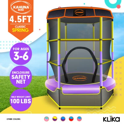 $299 • Buy Kahuna 4.5ft Trampoline Round Free Safety Net Spring Pad Cover Mat Outdoor YLPU