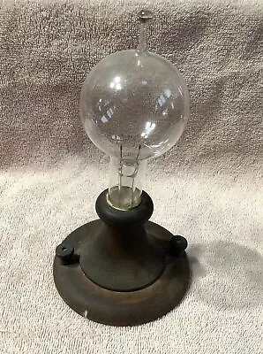 Antique 1929 Thomas Edison Industrial Light Bulb Display With Power Base • $9.99