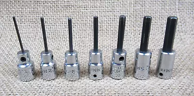 Mac Tools 7-Pc 1/4  Drive Metric Hex Bit Socket Set MH Series ~ U.S.A. • $75