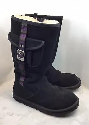 Genuine UGG Cargo Retro S/ N 1968 Black Tall Woman’s Boots Size 5 • $75