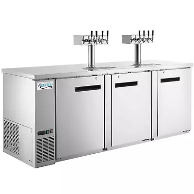 (2) Four Tap Kegerator Beer Dispenser - Stainless Steel (4) 1/2 Keg Capacity • $3656.82