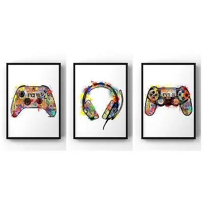 Gaming Prints For Kids Bedroom Picture Poster Wall Art PlayStation Xbox Switch • £3.96