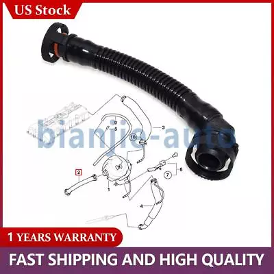 For BMW 525i/530i  Crankcase Breather Hose E60 E63 E86 E90 2003-2012 11617522933 • $12.99