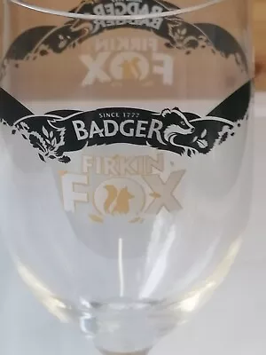 Firkin Fox (Badger Hall & Woodhouse) Beer Glasses X 6 Stemmed Rare • £15