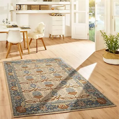 $599.99 • Buy Multi Sizes William Morris Handmade Arts & Crafts Wool Oriental Area Rug Beige