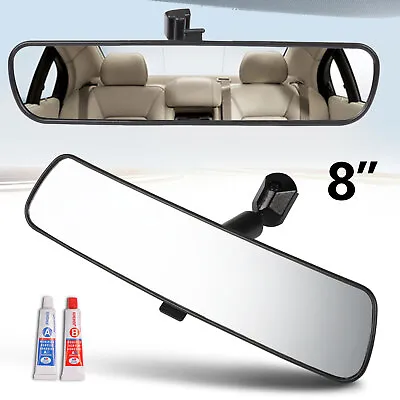 8  Universal Panoramic Car Rear View Mirror Stick-On Anti-Glare Replacement  • $13.69