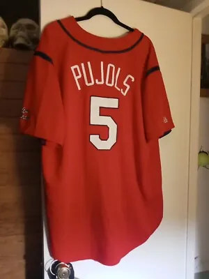 ALBERT PUJOLS 5 St. Louis Cardinals Men Red Pullover Sewn Jersey XL Majestic • $30