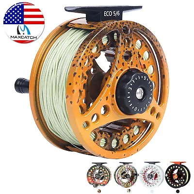 Maxcatch 3/4 5/6 7/8wt Pre-Loaded Fly Fishing Reel With Fly Line BackingLeader • $40