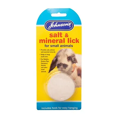 Johnsons Salt & Mineral Stone Lick For Rabbits Guinea Pigs Gerbils Hamsters Etc • £3.70