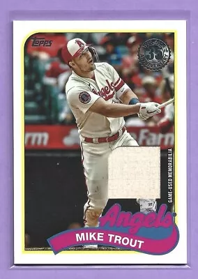 2024 Topps 1989 35th Anniversary Game Used Bat Relic Mike Trout Angels • $7.50