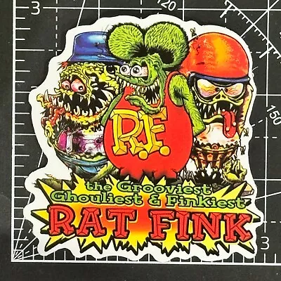GROOVIEST Ghouliest & Finkiest Rat Fink Vinyl Sticker Decal - PVC Sticker Bomb • $5.99