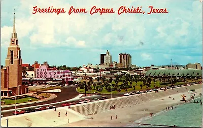 Vtg Greetings From Corpus Christi Texas TX City View Skyline 1960s Postcard • $5.99