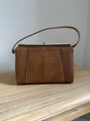 Vintage 1960s Lizard Skin Women’s Handbag • $25