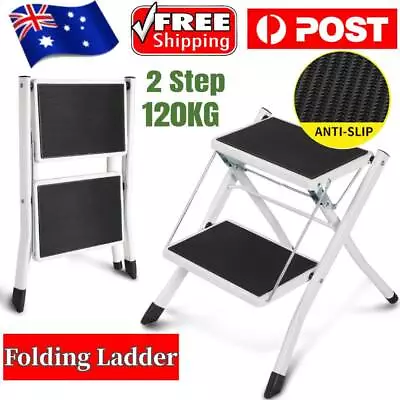 120KG Portable Folding Iron Step Caravan Accessories Ladder Stool Trailer • $39.99