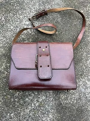 Vintage John Romain Leather And Tweed Small Doctor Bag Handbag • $79