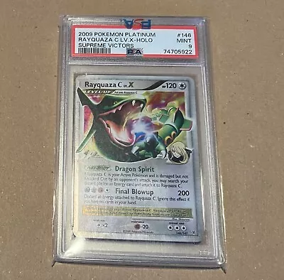 Rayquaza C. Lv. X 146/147 Supreme Victors Holo Pokemon Card PSA 9 Mint • $189.95