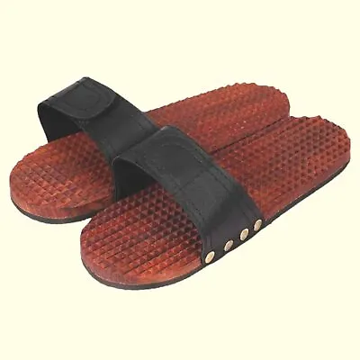 Acupressure Slippers For Men Women Foot Massager Wooden Acupuncture • $41.17