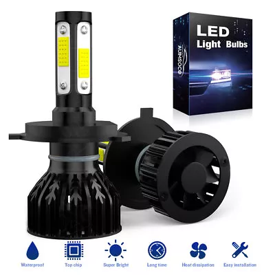 4-Sides Combo White 6000K LED Headlight Kit Bulbs High + Low Beam 2pcs • $29.99